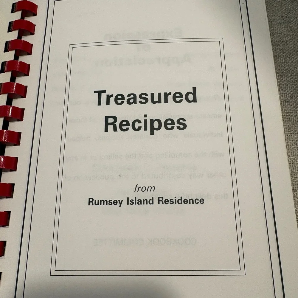 Vintage 1998 Rumsey Island Gourmet Cookbook Spiral Bound Community Recipes